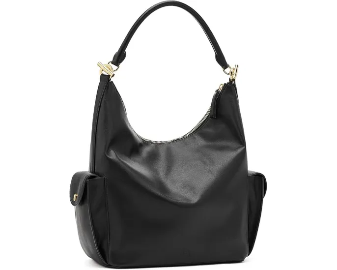 Большая плечевая сумка Lauren Ralph Lauren Blaike из мягкой кожи наппа