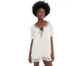 Мини-платье Free People Juno с вышивкой и пышными рукавами