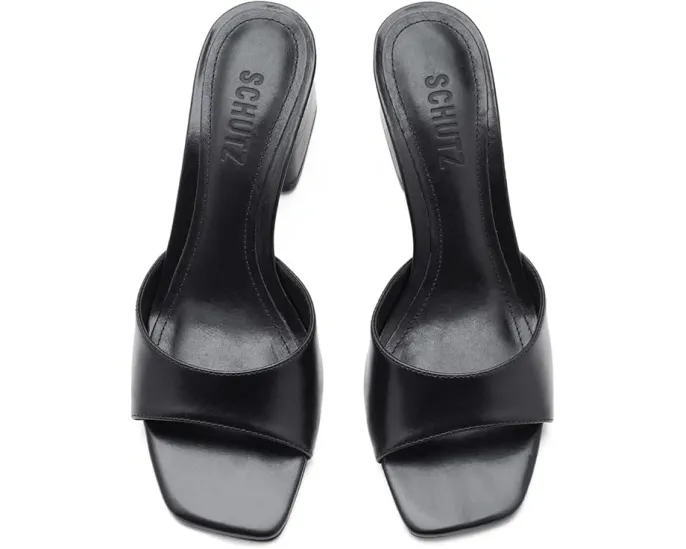 Босоножки Leena Schutz на массивном каблуке с открытым носком