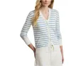 Полосатый хлопковый кардиган с V-образным вырезом от Lauren Ralph Lauren