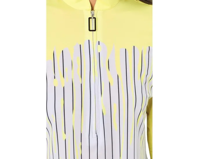 Jamie Sadock футболка с длинным рукавом и молнией на четверть в эффекте капель