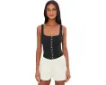 Топ Free People End Game Pointelle с вырезом сердечком и застежкой на пуговицах