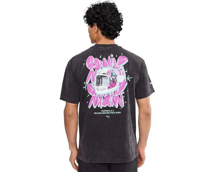 Футболка Puma Formula 1 Miami Go Wild Graphic с принтом
