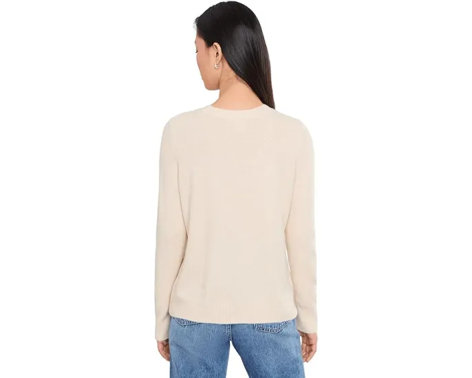 Свитер CeCe с длинными рукавами и цветочной вышивкой