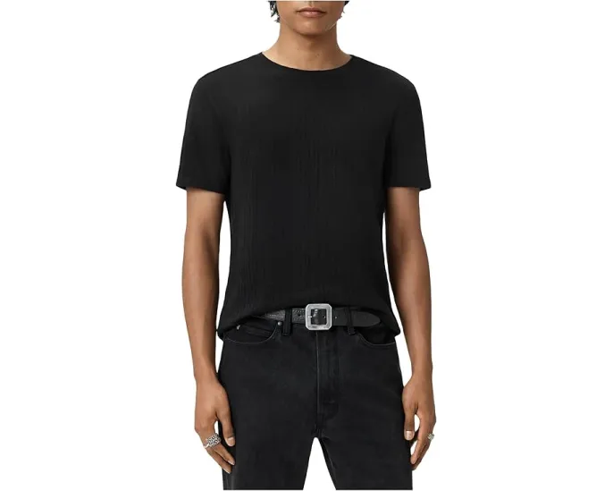 Футболка John Varvatos Brasse Crew с эффектом кос и вышитым логотипом