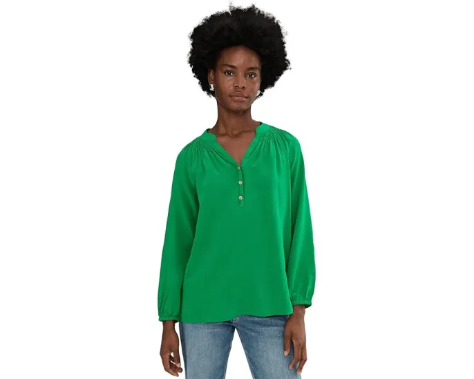 Блуза Lilly Pulitzer Elsa из шелкового крепдешина свободного кроя