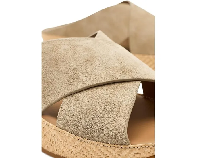 Сандалии Lulu Lux Cross Slides из замши с платформой от FitFlop