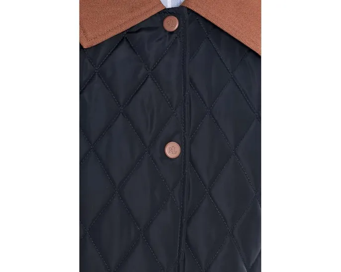 Куртка Lauren Ralph Lauren Single Breasted Quilt Twill Collar с водоотталкивающим покрытием