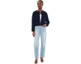 Petite Soft Touch Twill Collarless Jacket With Fray & Lace