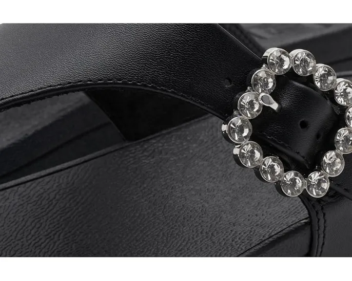 Сандалии FitFlop Lulu с кристальной пряжкой и анатомической стелькой