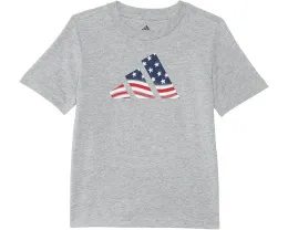 Футболка adidas Kids с патриотичным логотипом и флагом США для малышей