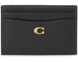 Картхолдер COACH Polished Pebble Leather Essential Card Case из натуральной кожи