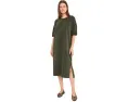 Платье Eileen Fisher миди из махры с воротником-хомутом