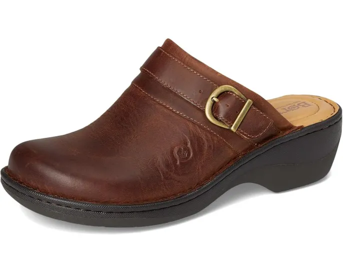 Clogs Born Avoca из премиальной кожи с декоративной пряжкой