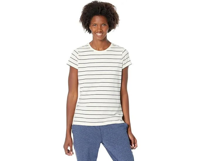 Футболка L.L.Bean Soft Stretch Supima с круглым вырезом и полосками