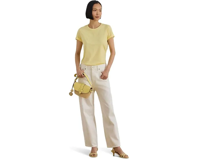 Футболка Lauren Ralph Lauren из хлопкового джерси с вышитым гербом