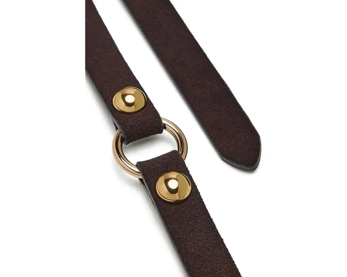 Ремень Madewell Suede Large Stud из замши с крупными шпильками