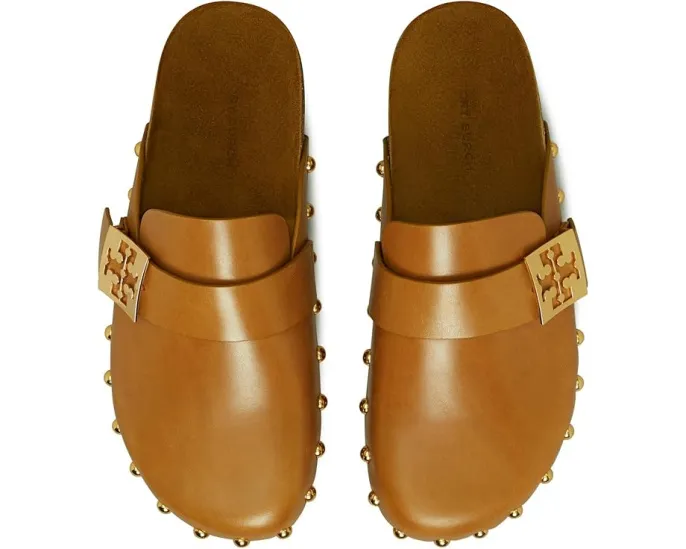 Мюли Tory Burch Mellow Stud с ремешком и металлическим логотипом