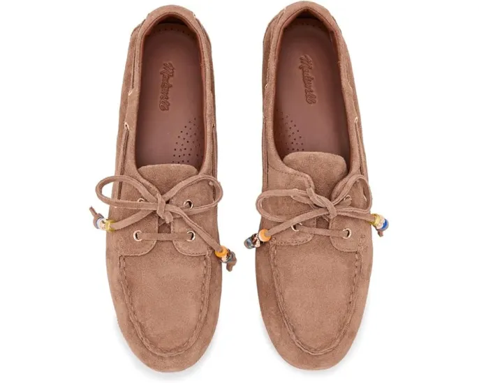 Мокасины Madewell Julien из замши с круглым носком и шнуровкой