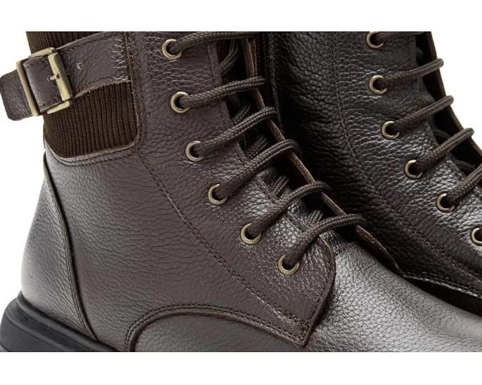 Spring Step Urbanattire кожаные полусапожки в байкерском стиле с молнией и пряжкой