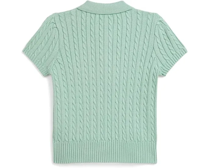 Polo Ralph Lauren Kids Свитер-поло из хлопка с мелким жаккардом для малышей и детей