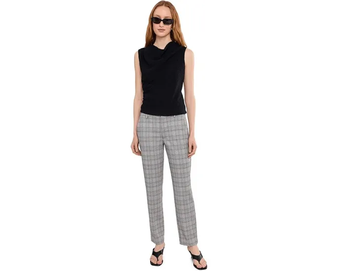 Брюки Liverpool с завышенной талией Kelsey Mid-Rise длиной 29 дюймов (73.66 см) из ткани glen plaid