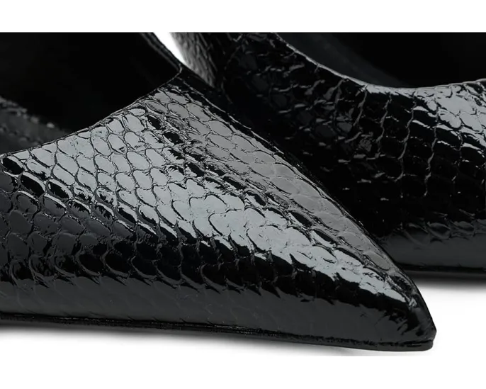 Туфли Schutz Paola на шпильке с крокодиловым принтом и острым носком