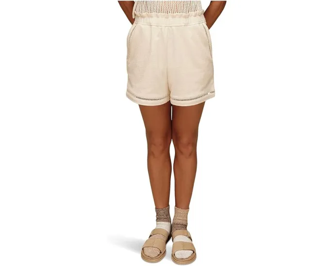 Шорты UGG Frynn Short с текстурированной вязкой и эластичным поясом на шнурке