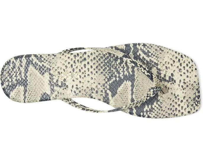 Сандалии TKEES Square Toe Exotics с принтом под кожу змеи