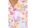 Petite Short Sleeve Notch Top & Capri Pajama Set
