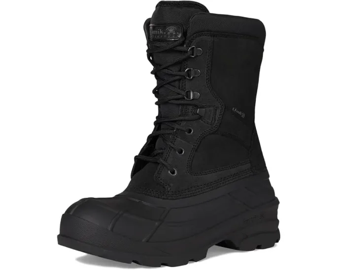 Кожаные ботинки Kamik Nation Plus со шнуровкой и текстильной подкладкой