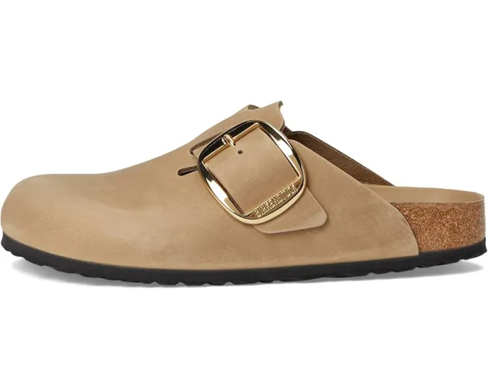 Клоги Birkenstock Boston Big Buckle из гладкой кожи с анатомической стелькой