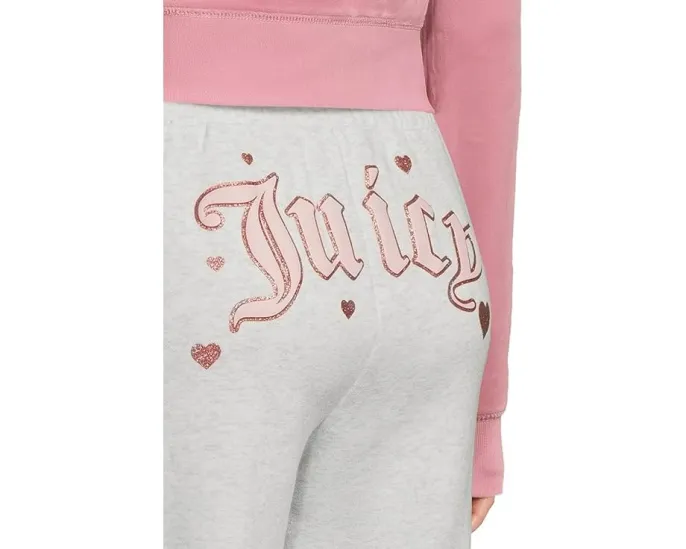 Теплые спортивные штаны Juicy Couture из флиса с логотипом на спине