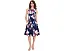 Платье Calvin Klein Sleeveless Floral Fit And Flare с принтом по всей поверхности и застежкой на спине