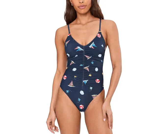 Купальник цельный с V-образным вырезом BeachClub от Seafolly со съемными чашками