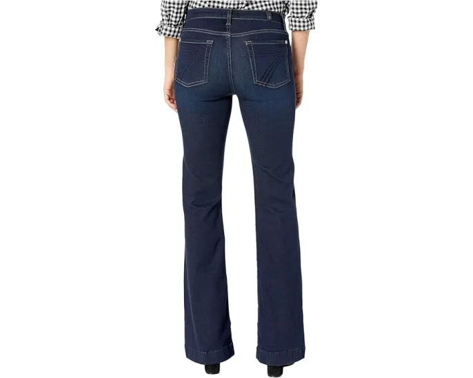 Женские джинсы 7 For All Mankind Tailorless Dojo с укороченной длиной и эффектом поношенности