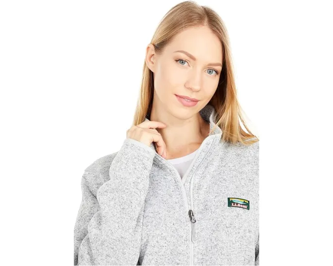 Куртка L.L.Bean Sweater Fleece Full Zip с карманами на молнии и отложным воротником