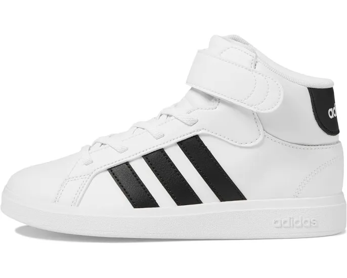 Детские кроссовки Adidas Grand Court Mid с регулируемой липучкой и круглым носком
