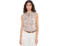 Блуза из жоржета с узором пейсли и оборками Lauren Ralph Lauren