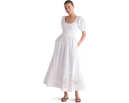 Ellen Eyelet Lace Dress от Vineyard Vines с пышными рукавами и кружевом