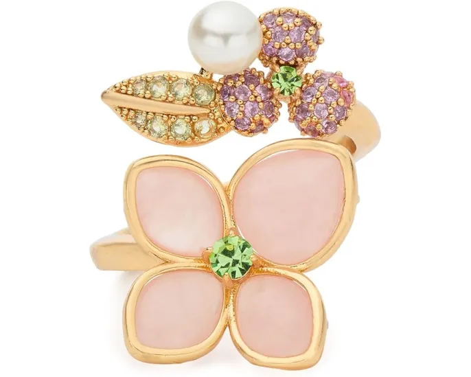 Кольцо Kate Spade New York Pastel Petals с лепестками и камнями