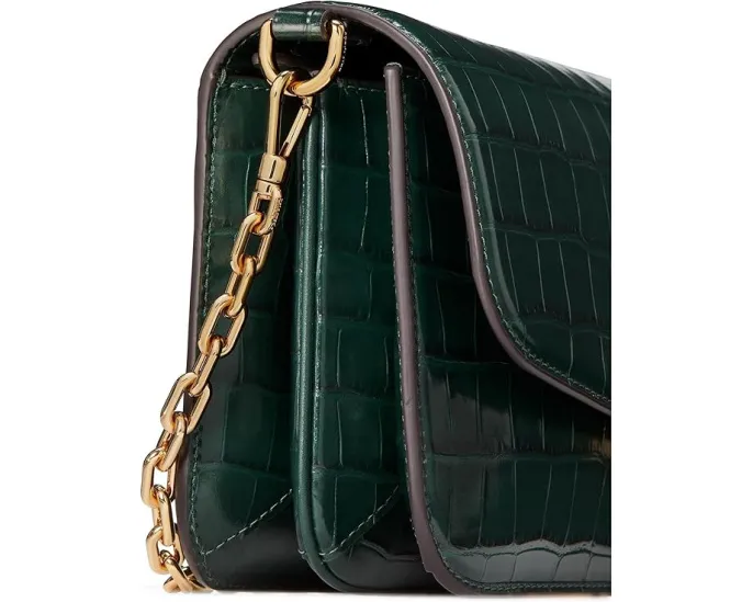 Средняя кожаная сумка через плечо Kate Spade New York Dakota Croc Embossed