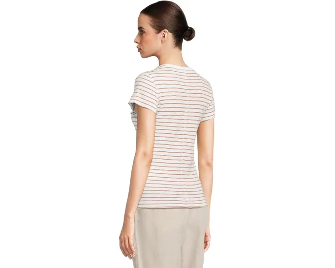 Полосатая футболка Lilla P с круглой горловиной и облегающим кроем