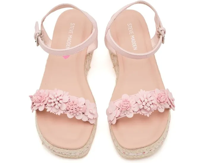 Детские сандалии Steve Madden Kids Dori с цветочными аппликациями и подошвой в стиле эспадрилий