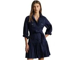 Платье из смесового хлопка с отделкой под пряжку Lauren Ralph Lauren