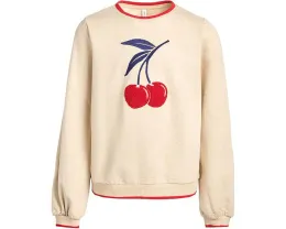Свитшот для детей Janie and Jack с аппликацией вишни и резинками
