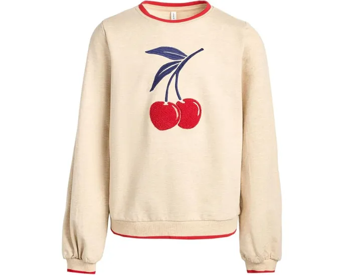 Свитшот для детей Janie and Jack с аппликацией вишни и резинками