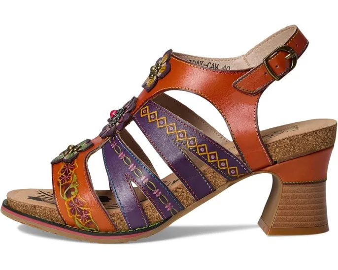 L'Artiste by Spring Step Сандалии Galfriday с миндалевидным носком и ручной росписью