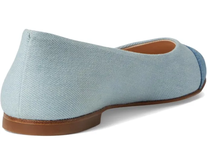 Балетки Nina от French Sole из денима с круглым носком и кожаной подошвой