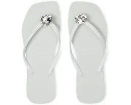Havaianas Slim Square Centenary Diamond Sandals шлепанцы с кристаллом и квадратным носком